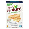 Back To Nature Harvest Whole Wheat Crackers - Whole Wheat Safflower Oil and Sea Salt - Case of 12 - 8.5 oz.