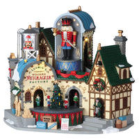 Lemax Multicolored Polyresin Ludwigs Wooden Nutcracker Factory Christmas Village 11.42 W in.