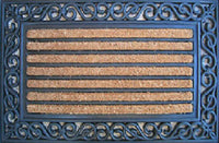 Doormat, Scrolled Edge, 18 x 30-In.