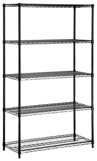 Honey Can Do SHF-01440 42" X 18" X 72" 5 Tier Black Shelving Unit