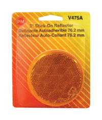 Peterson  Amber  Round  Reflector  1 pk