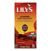 Lily's Sweets Chocolate Bar - Dark Chocolate - 55 Percent Cocoa - Almond - 3 oz Bars - Case of 12