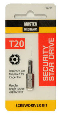 Torx Security Bit, TX20, 1-In.