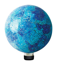 Alpine Glass Blue 11 in. H Crackled Mosaic Gazing Ball (Pack of 2)