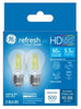 GE Lighting 36981 5.5 Watt E26 A15 Clear Daylight LED Dimmable Refresh HD Light Bulbs 2 Count