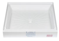 Mustee  Durabase  5.5 in. H x 32 in. W x 32 in. L White  Shower Base