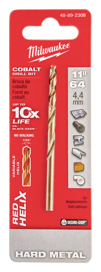 Milwaukee  RED HELIX  11/64 in.  x 3-5/16 in. L Cobalt Steel  THUNDERBOLT  Drill Bit  1 pc.