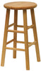 Winsome Wood 81884 24" Natural Beveled Seat Barstool (Pack of 2)