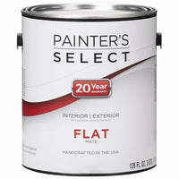 Acrylic Latex Paint, Flat Deep Base, 1-Gal. (Pack of 4)