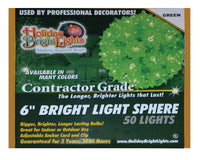 Holiday Bright Lights  Contractor  Incandescent  Sphere Light  Green  12 ft. 50 lights