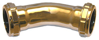 Slip Joint Elbow, 1-1/4-In., Chrome Plated Brass, 45 Degrees