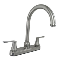 Kitchen Faucet 8" Non-Metal Solid Saber &25Mm Gooseneck Spout Nickel Finish