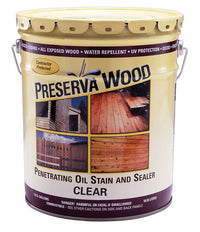 Preserva Wood Transparent Smooth Clear Oil-Based Oil Penetrating Wood Stain/Sealer 5 gal