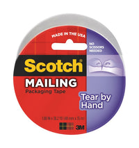 Scotch 3842 48 Mm X 35 M Clear Tear-By-Hand Packaging Tape