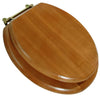 LDR Round Brown Wood Toilet Seat