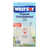 Westsoy Original Soymilk - Unsweetened - Case of 8 - 64 Fl oz.