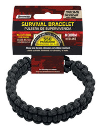 SecureLine 5/32 in.   D X 7 ft. L Black Braided Nylon Medium Survival Bracelet