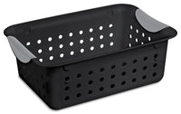 Sterilite 16229012 4 H X 8 W X 11-1/8 D Small Black Ultra Basket (Pack of 12)