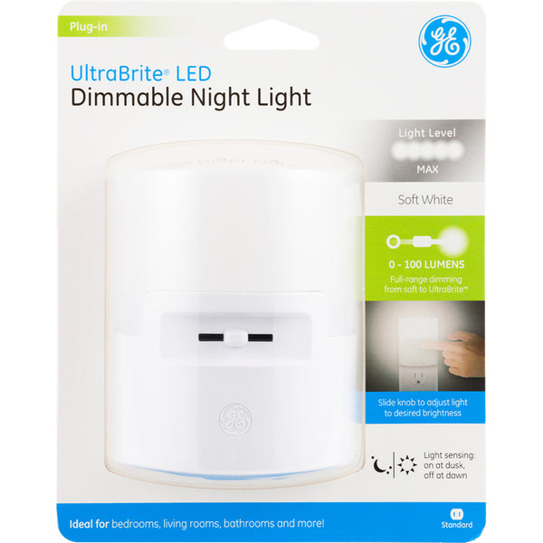 GE UltraBrite Motion Activated LED Night Light, White