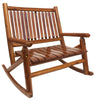 Leigh Country Brown Wood Amber Log Double Rocker 46.46 in. H X 53.7 in. L X 37.4 in. D