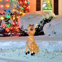 24" Rudolph 3d Pre-Lit Yard Art Clarice