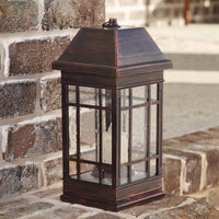 Smart Solar 15 in.   Plastic Lantern Bronze