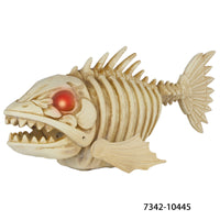 Celebrations 4.3 in. Skeleton Piranha Halloween Decor