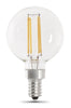 Feit Electric Bpg1640927cafil 3.8 Watt E12 G16-1/2 Soft White Led Dimmable Light Bulbs 2 Count