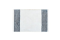 LIVIM NATURAL HOME Bath Rug 85% Cotton White with Beautiful Colored Lines Peony