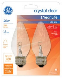 GE 40 W F15 Decorative Incandescent Bulb E26 (Medium) Soft White 2 pk (Pack of 4)