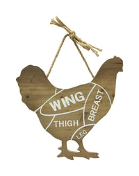 Celebrations  Harvest Wooden Rooster Sign  Fall Decoration  18 in. H x 7/16 in. W 1 pk (Pack of 4)