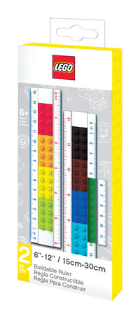 Lego Santoki 6 - 12 in.   L X 1 in.   W Plastic Buildable Ruler Metric