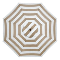 Sunline  Traditional  9 ft. Tiltable Tan Stripe  Market Umbrella