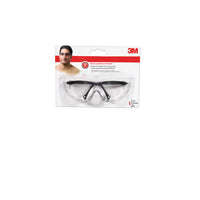 3M  Impact-Resistant Safety Glasses  Clear Lens Black Frame 1 pc.