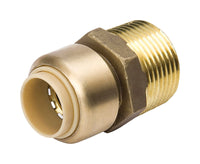 BK Products ProLine 1/2 in. Push X 3/4 in. D MPT Brass Reducing Adapter