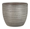 Scheurich  5.5 in. H x 5.5 in. D x 6.25 in. Dia. Ceramic  Vase  Flower Pot  Gray (Pack of 4)