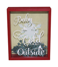 Dyno  Baby It's Cold Outside Lighted Shadowbox  Christmas Decoration  Assorted  MDF  1 pk (Pack of 4)