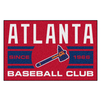 MLB - Atlanta Braves Tomahawk Uniform Rug - 19in. x 30in.