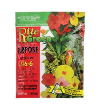 Rite Green All Purpose Fertilizer 8-6-6 Granules Apply 1 Lb. / 100 Sq. Ft. 4 Lb.