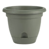 Bloem Lucca 10.8 in. H X 12 in. D Plastic Planter Living Green (Pack of 6)