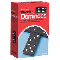 Pressman Double Nine Wooden Dominoes Multicolored