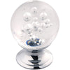 Hickory Hardware HH075809-GLCH 1-1/4" Round Clear/Chrome Glass Gemstone Cabinet Knob