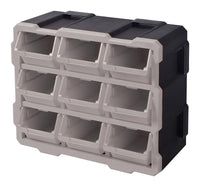 Ace 15 in. W X 12.75 in. H X 6.75 in. D Storage Rack with Bins Plastic 9 compartments Black