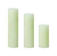 Inglow  White  Slim Pillar  Candle  4, 6, 8 in. H