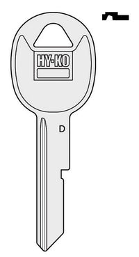 Hy-Ko Traditional Key Automotive Key Blank Single sided For General Motors (Pack of 10)