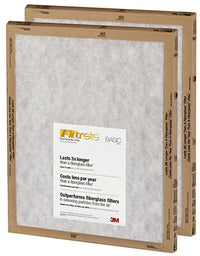 Pleated Air Filter, 3 Months, Flat Panel, White, 16x20x1-In. (Pack of 24)