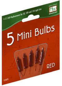 Christmas Lights Replacement Bulb, For 50, 100 & 150-Light Sets, Red, 2.5-Volt