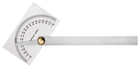 Empire  7-7/8 in. L x 2-3/32 in. W Protractor  6 in. Silver  1 pc.