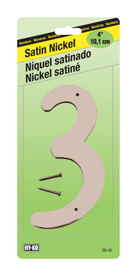 Hy-Ko 4 in. Gray Nickel Number 3 Nail-On 1 pc. (Pack of 10)