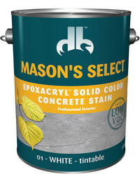 Mason's Select Solid White Base 1 Epoxy and Acrylic Latex Epoxacryl Concrete Stain 1 gal. (Pack of 4)